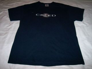 Creed Human Clay 1999 Tour Blue Concert Shirt Adult Medium