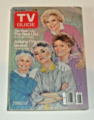 Tv Guide Jan 31 - Feb 6 1987 Golden Girls Cast No Label No Tears Ny Edition