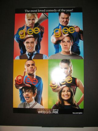 Glee Rare Teaser Pilot Episode Promo Poster Naya Rivera Lea Michele Ryan Murphy