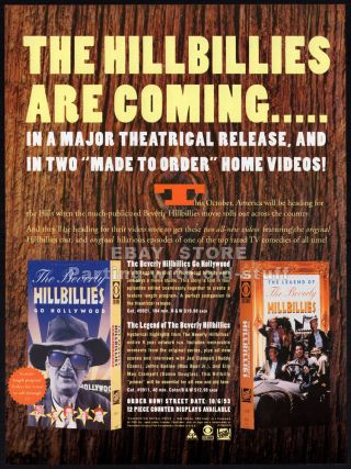 The Beverly Hillbillies_original 1993 Trade Print Ad / Promo_tbh Go Hollywood