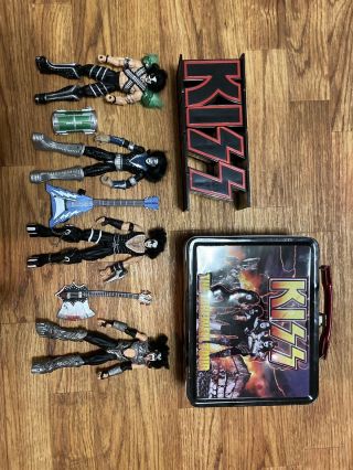 Kiss Action Figures - 1997 Mcfarlane Toys - Complete Set,  Lunch Box