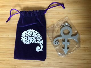 Prince Paisley Park " Love Symbol " Keychain In Purple Gift Bag
