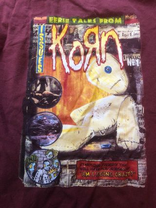 Vintage Mens Xl 90s Korn Issues T - Shirt Eerie Tales From