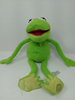 Disney Store The Muppets KERMIT & MISS PIGGY Green 16in Pink 19 in Soft Plush 2
