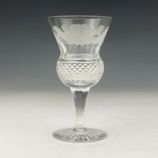 Vintage Edinburgh Crystal Glass - Thistle Formed Wine Drinking Glass - Lovely