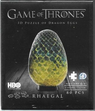 Game Of Thrones The Dragon Rhaegal Egg 3d Jigsaw Puzzle 4d Cityscape