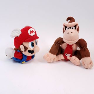 Vintage Mario & Donkey Kong Plush 6 " Nintendo Bd&a 1997