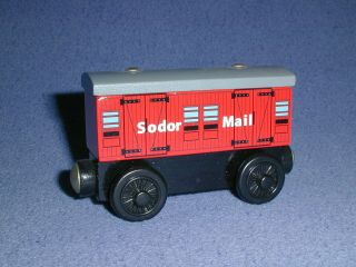 Sodor Mail Car Rare Version Hard At Work Set Thomas Wooden Railway Retired Euc