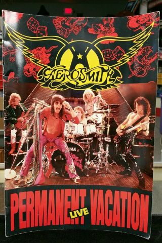 Vintage Rock Concert Program Aerosmith Permanent Vacation Live Rare