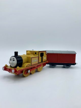 Trackmaster Thomas & Friends Stepney Motorized Train Engine W Red Boxcar