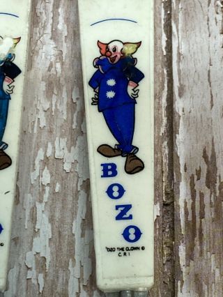 Bozo The Clown Children ' s BOZO Spoon & Fork Set Kids/Toddler TV Show,  Quikut 3