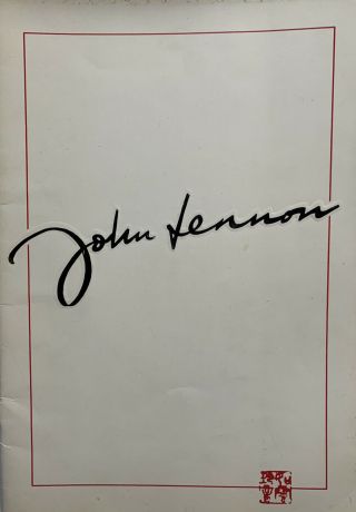 John Lennon An Exhibition Of His Life And Birmingham Program Vintage 1988