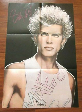 Billy Idol " Male " Poster,  22x33 " Rare Chrysalis Record Company Promo