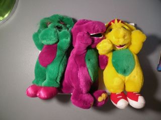Barney Bj Baby Bop Plush 7 " Set Of 3 Target Exclusive 1999 Holiday Open Box