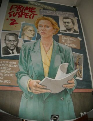 Rolled 1993 Mobil Masterpiece Mystery Helen Mirren Tv Advertisement Poster
