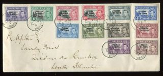 Tristan Da Cunha 1952 Kgvi Set Of 12 Stamps On Fdc Cover High Cat