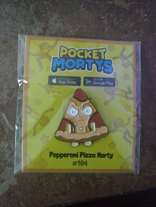 Pocket Mortys Pepperoni Pizza Morty Pin 104 Rick & Morty Adult Swim