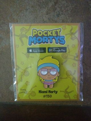Pocket Mortys Miami Morty Pin 150 Rick & Morty Adult Swim