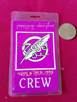 Jimmy Page Robert Plant 1995 Laminated Otto Backstage Pass Led Zeppelin Duo Tour