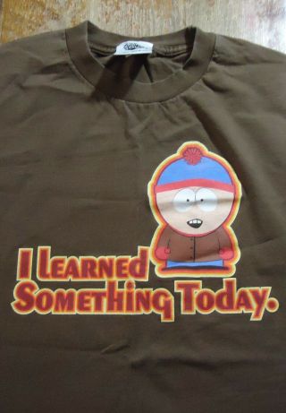 Vintage South Park Kyle " I Learned Something Today " T Shirt (l) Comedy Central
