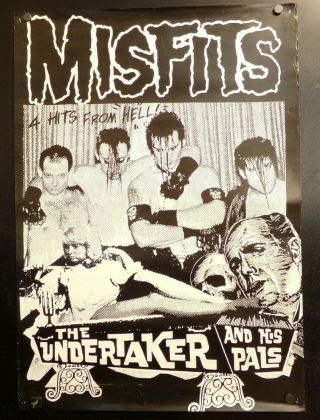 Vintage Misfits 23 5/8 X 33 Inch Posters - Bullet,  Undertaker - Made In England