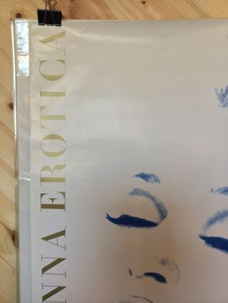 Madonna - Erotica (Vintage 1992 Sire Records Album art Promo Poster) Sexy 3