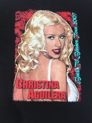 Vtg 2007 Christina Aguilera Danity Kane Pussycat Dolls Concert Tour T - Shirt Xl