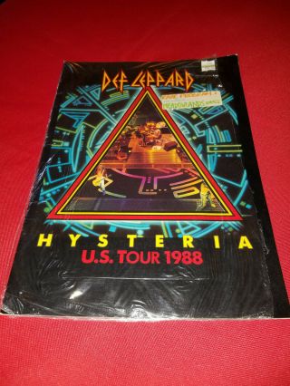 Def Leppard " Hysteria " Concert Tour Program U.  S.  Tour Vg Partial
