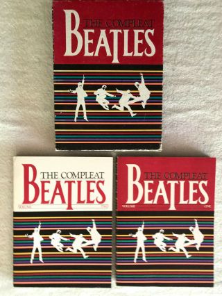 1981 1st Edition The Compleat Beatles Vol 1 & 2 Songbooks Near W/ Book Box