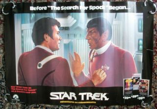 Vintage Paramount Star Trek Video Store Poster 1984 Rolled