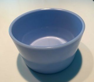 Vintage Jeannette Glass Co Blue Delphite Round 32 Oz Refrigerator Bowl No Lid