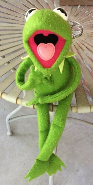 Vintage Fisher Price Plush Kermit The Frog 1976 Jim Henson Muppets