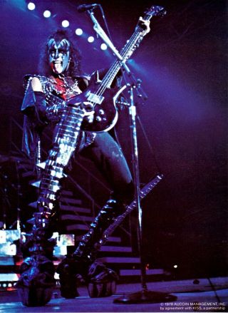 Kiss Poster 18x24 Gene Simmons 1977 Live Concert Print Rare Alive 2 Love Gun 3