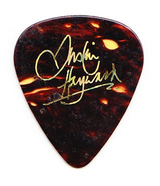 Moody Blues Justin Hayward Signature Brown Faux Tortoise Guitar Pick - 2006 Tour