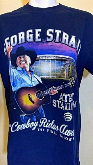 Vintage George Strait Att Stadium The Cowboy Rides Away Final Show Concert Shirt