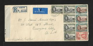 Gold Coast Suhum Registered Censored Cover To Usa 1944