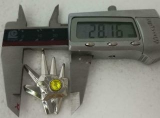 Logan ' s Run Brooch Yellow Life Clock Crystal / Micheal York Metal Lapel Pin 2