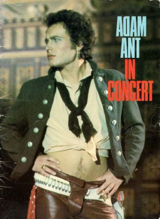 Adam Ant Concert Program Tour Book - " Friend Or Foe " - 1982
