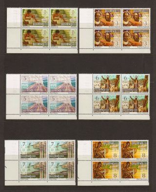 Papua Guinea 1973 Sg 241/59 Mnh Blocks Of 4 Cat £30