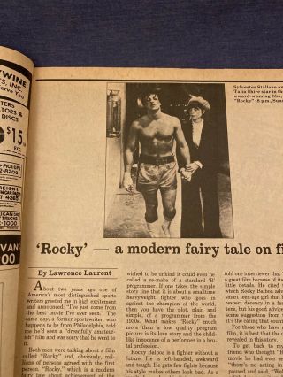 Feb 4 - 10 1979 TV Channels Sylvester Stallone ROCKY Cover The Washington Post DC 3