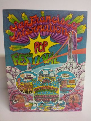 San Francisco International Pop Festival 1968 Bill Graham Era Handbill