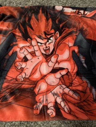 Dragon Ball Z Red & Black Goku Fleece Blanket,  45 X 60 - Inches