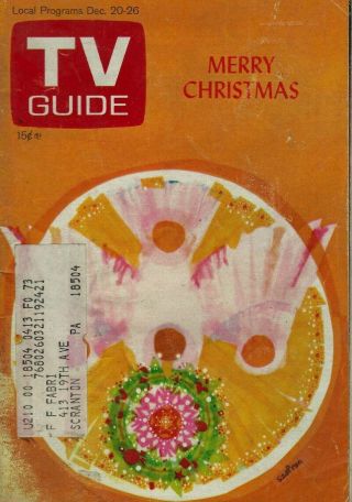 Vintage - Tv Guide - Dec 20th 1969 - Christmas Issue - Cover - Vg
