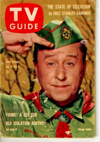 Vintage - Tv Guide - Jan 31 1959 - George Gobel - Very Good