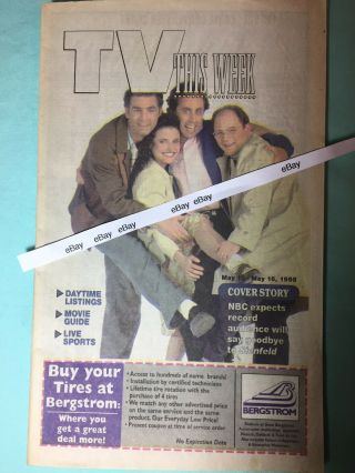 Jerry Seinfeld May 10,  1998 Tv This Week Sunday Newspaper Supplement Guide