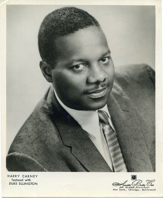 Jazz Saxophonist Harry Carney Orig 1950s 8x10 Agency Photograph