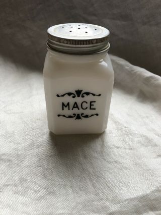 Mckee Tipp City Dove Franks Tea Milk Glass Mace Shaker