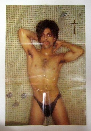 Vintage 1981 Prince Shower Poster 22 " X 33 " Controversy Limited Edition Artist