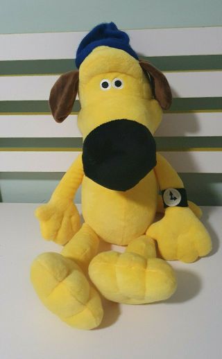 Bitzer Plush Toy Shaun The Sheep Dog Character Toy 45cm Yellow Dog With Beanie