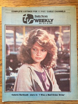 1982 Daily News Tv Weekly December 1982 Valerie Bertinelli “ Mail Order Bride”